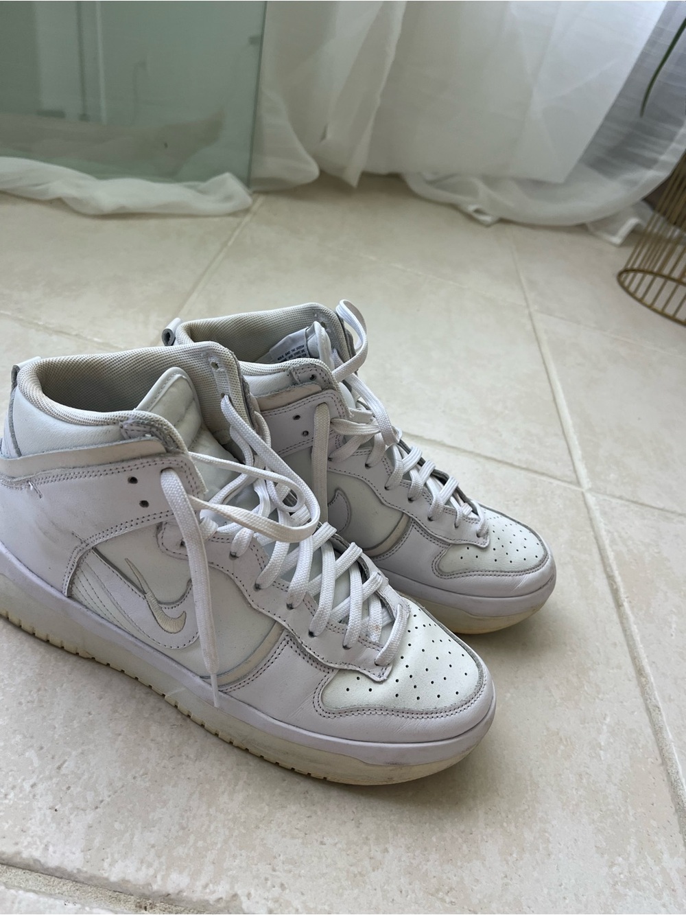 Nike White High-Top Dunks